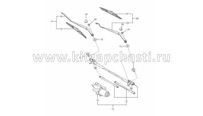 Щетка стеклоочистителя левая FAW Besturn B50 FA0167330A